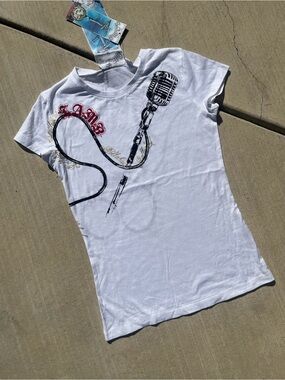 NWT Rare LAMB Microphone Baby Graphic Tee